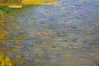 Oil painting Walk along the river Alexander Mynka