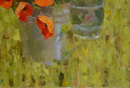 Vibrant Poppies: Oil Artwork by Smirnov Valentin Sergeevich