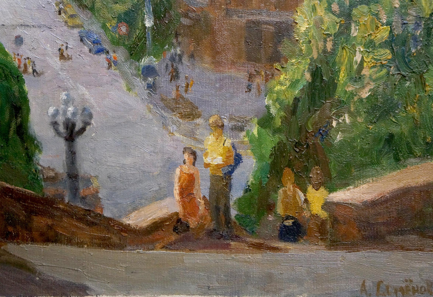 Oil painting City landscape Semenov Arseny Nikiforovich