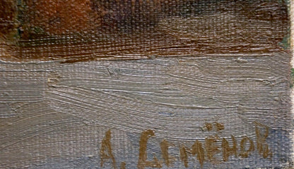 Oil painting City landscape Semenov Arseny Nikiforovich