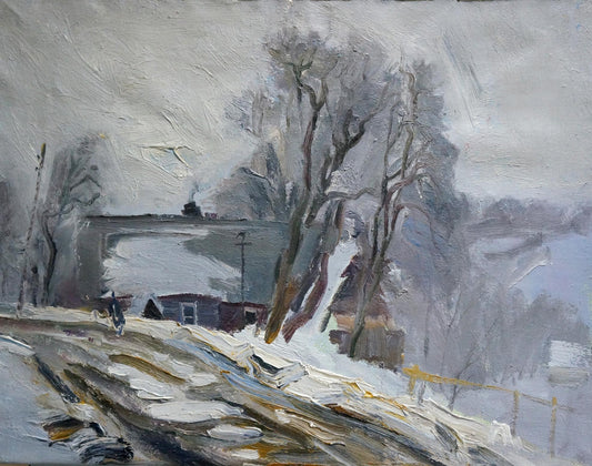 Oil painting A blizzard is coming Unknown artist