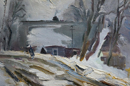 Oil painting A blizzard is coming Unknown artist