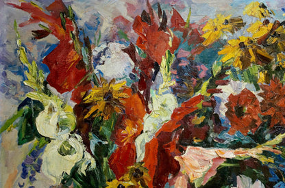 Oil painting Flowers for a girl Vladimir Zhugan