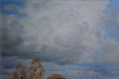 Oil painting Winter landscape Litovchenko Boris Alexandrovich