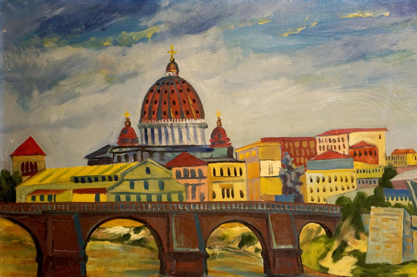 Sergey Borisovich Yukhimov depicted Rome in an oil painting