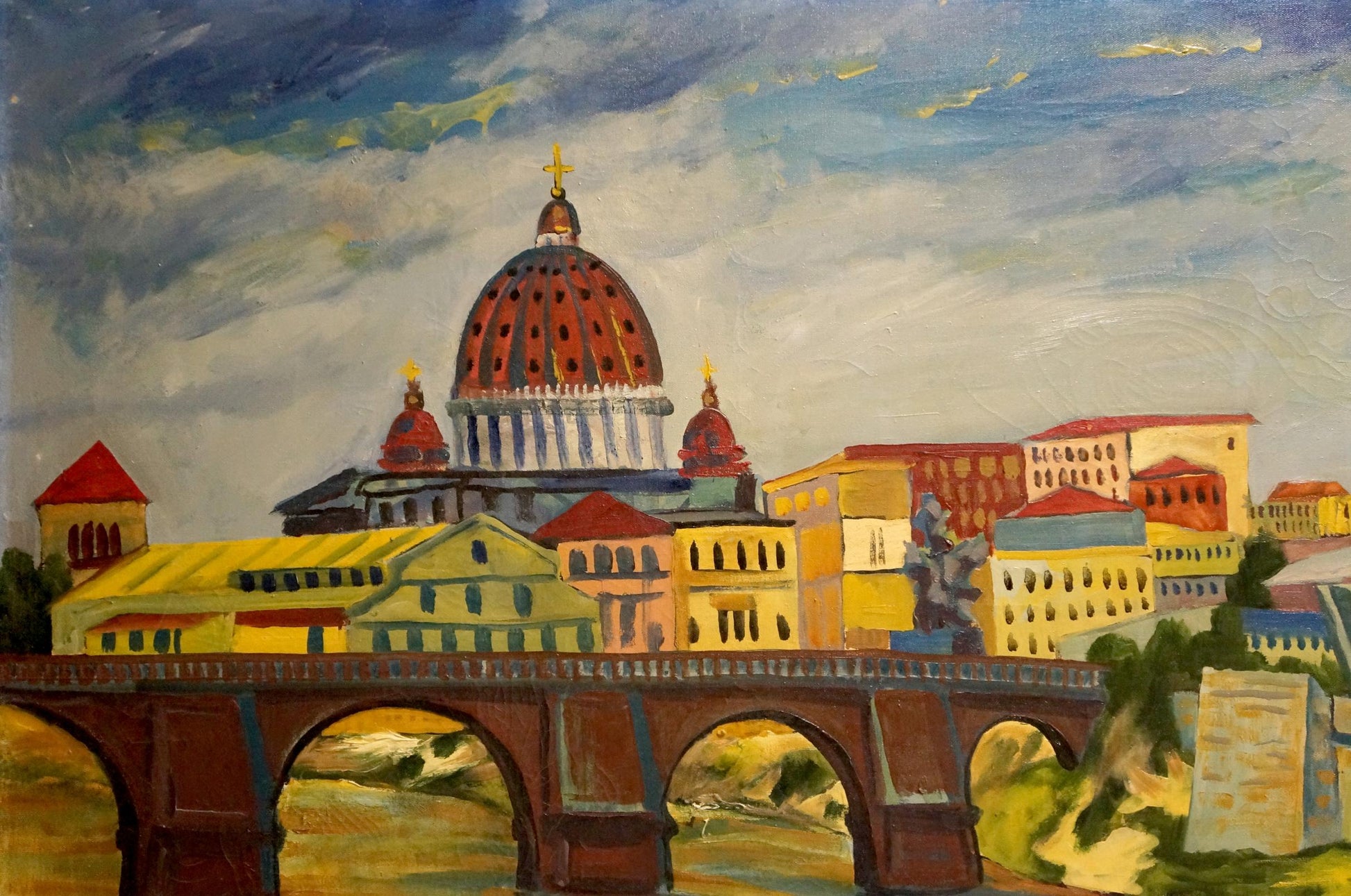 Sergey Borisovich Yukhimov depicted Rome in an oil painting