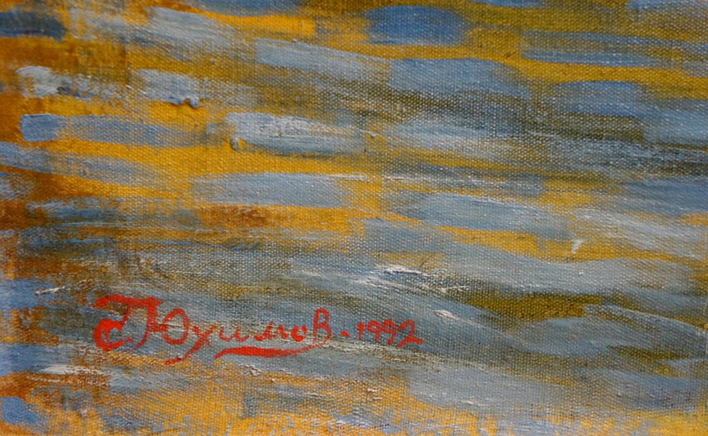 Oil painting showcasing Rome by Sergey Borisovich Yukhimov