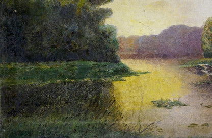 Oil painting Daylight on the river Unknown artist