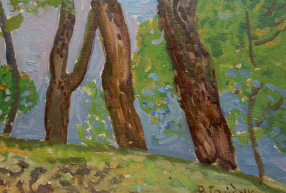 Through skillful brushwork, Viktor Kirillovich Gaiduk brings the rustic charm of a village landscape to life