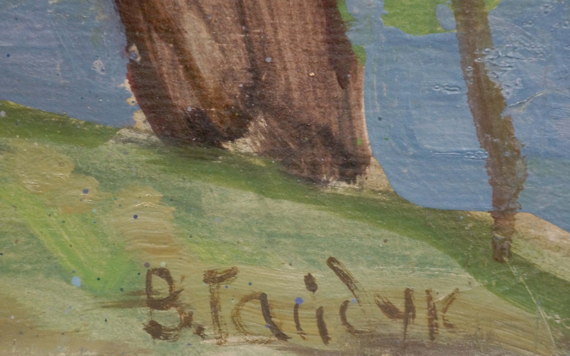 Viktor Kirillovich Gaiduk's oil painting evokes the peaceful ambiance of a countryside village