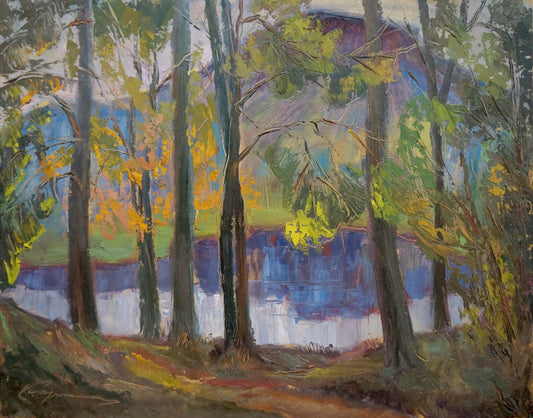 Oil painting Lake in the forest Nikolay Keretchanin