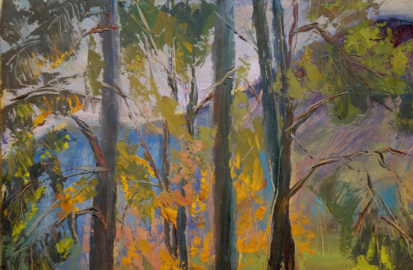 Oil painting Lake in the forest Nikolay Keretchanin