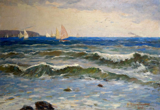 Oil painting Seascape Dobrzhansky Victor Mikhailovich