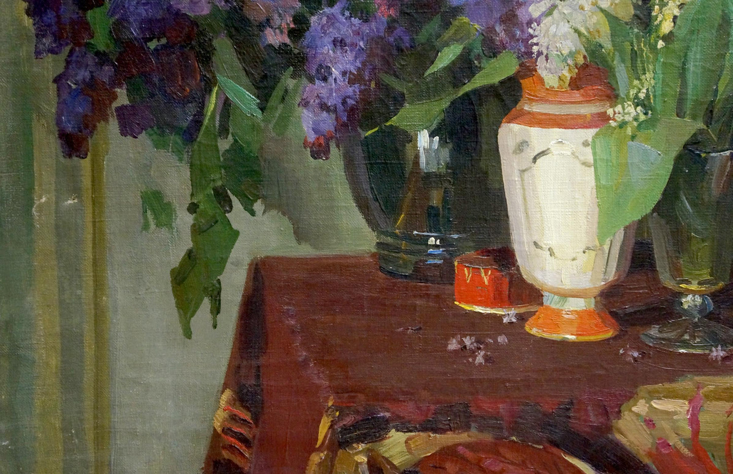 Oil painting Flowers Samusev Fedor Afanasevich