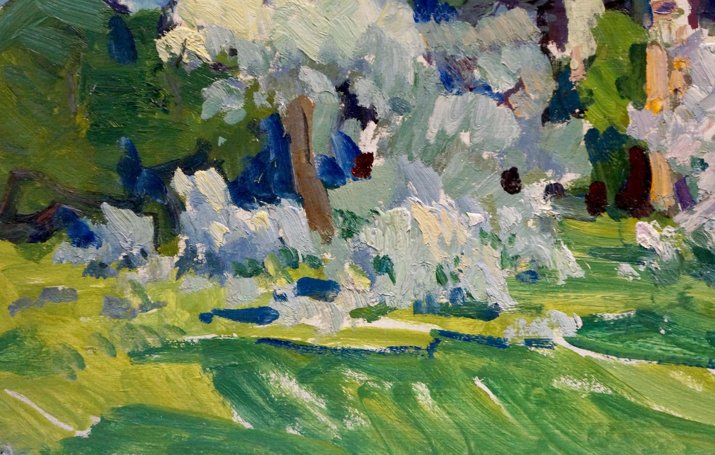 Oil painting The trees have blossomed Kolosovsky Georgy Sergeevich