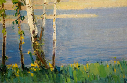 Oil painting Birches by the river Bezugly Daniil Ivanovich