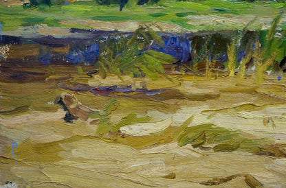 Oil painting Landscape with a river Kolosovsky Georgy Sergeevich