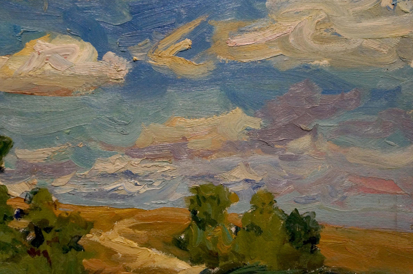 Oil painting Landscape with a river Kolosovsky Georgy Sergeevich