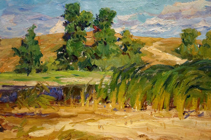 Oil painting Landscape with a river Kolosovsky Georgy Sergeevich