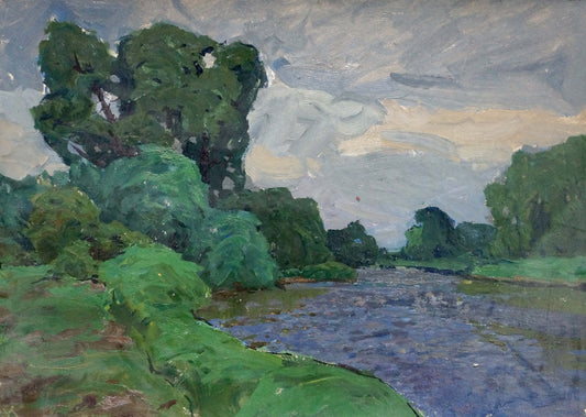 Oil painting Bad weather Fomin Anatoly Nikiforovich