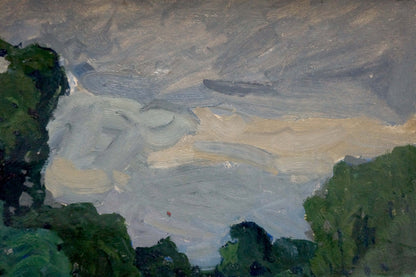 Oil painting Bad weather Fomin Anatoly Nikiforovich