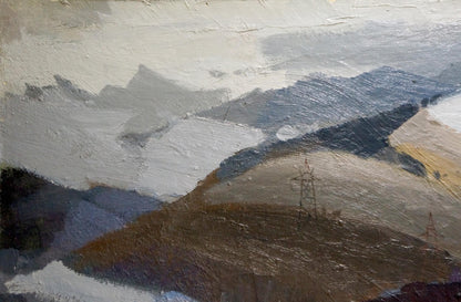 Oil painting Mountain landscape Golubev Vasily Ivanovich