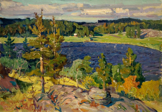 Oil painting Lake Fomin Anatoly Nikiforovich
