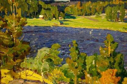Oil painting Lake Fomin Anatoly Nikiforovich