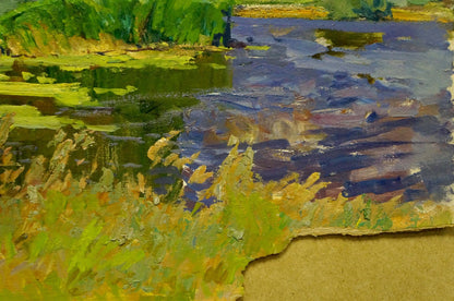 Oil painting Swampy area Anatoly Fomin