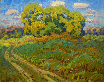 Oil painting Meadow road Ruban Grigory Savelievich