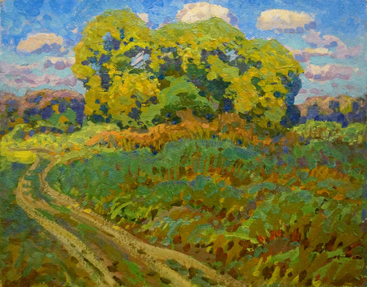 Oil painting Meadow road Ruban Grigory Savelievich
