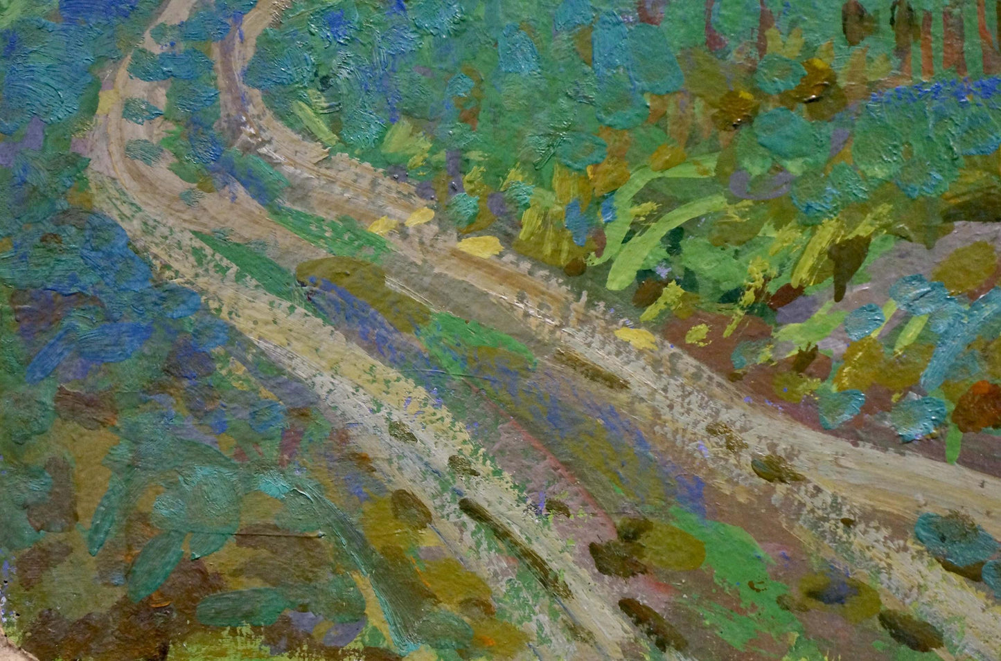 Oil painting Meadow road Ruban Grigory Savelievich