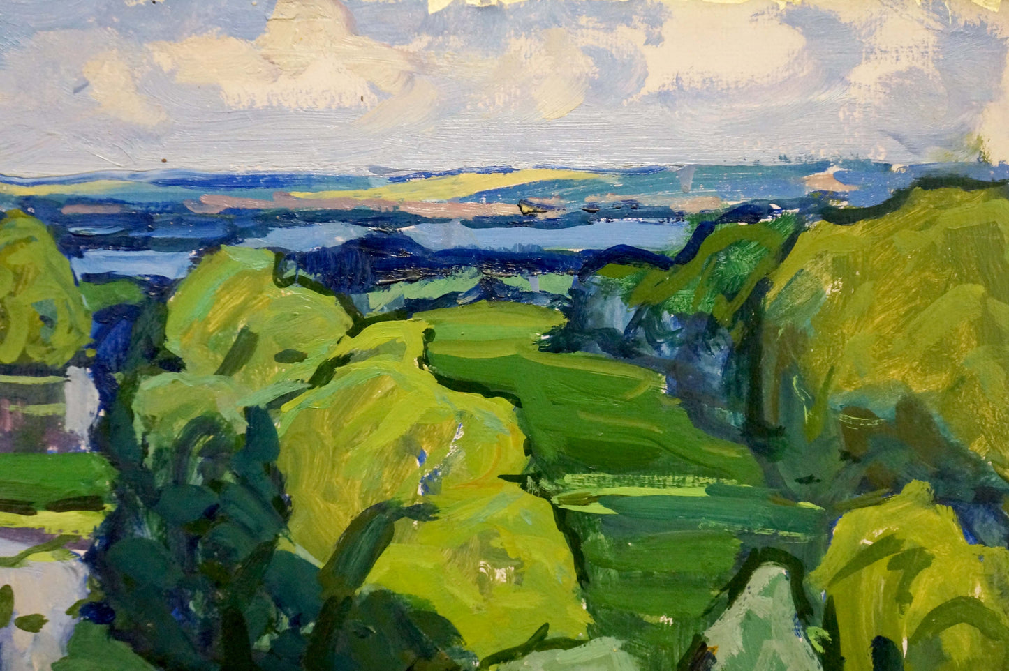 Oil painting On the Dnieper Ruban Grigory Savelievich