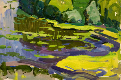 Oil painting On the Dnieper Ruban Grigory Savelievich