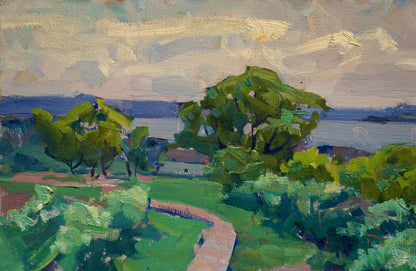 Oil painting Warm summer day Anatoly Fomin