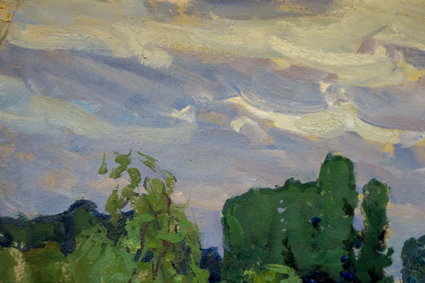 Oil painting Wet forest after rain Anatoly Fomin