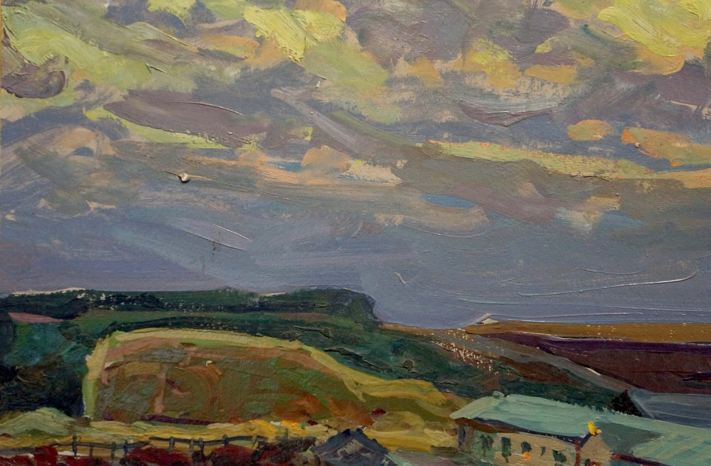 Oil painting Farm Fomin Anatoly Nikiforovich