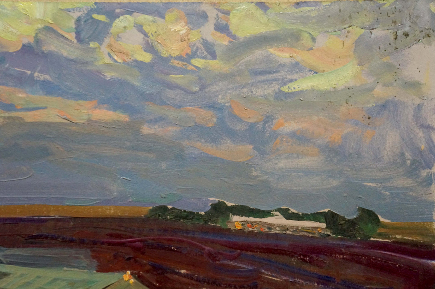 Oil painting Farm Fomin Anatoly Nikiforovich