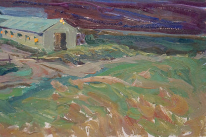 Oil painting Farm Fomin Anatoly Nikiforovich