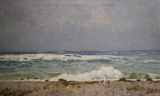 Oil painting Shore landscape Sulimenko Petr Stepanovich