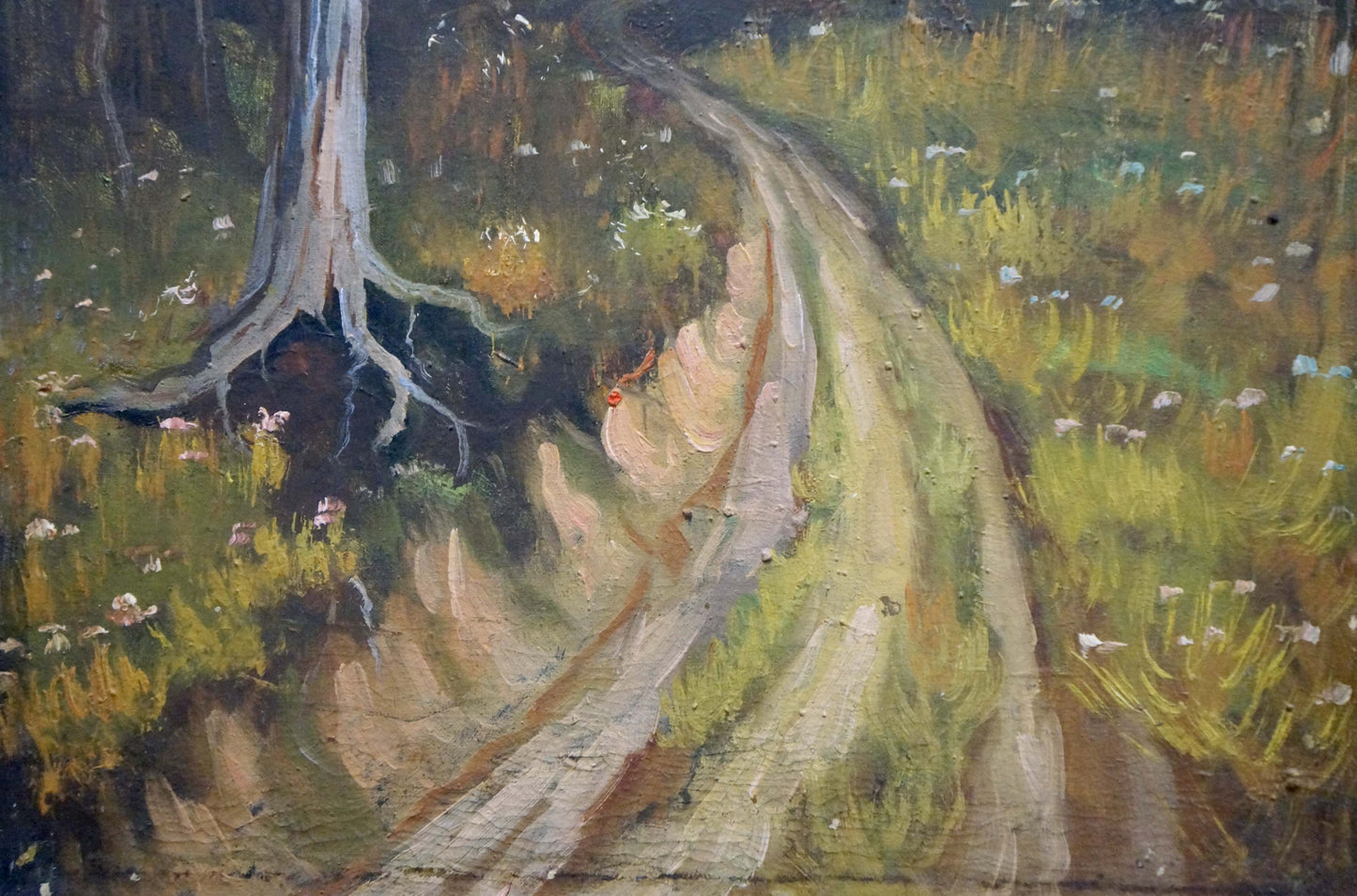 Oil painting Path in the summer forest Unknown artist