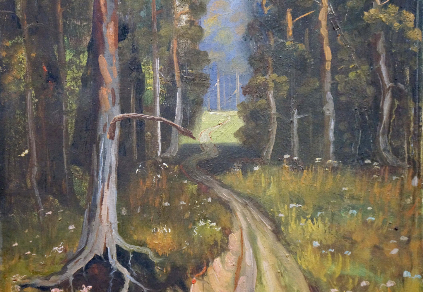 Oil painting Path in the summer forest Unknown artist