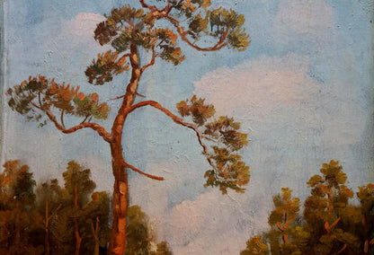 Oil painting Path in the summer forest Unknown artist