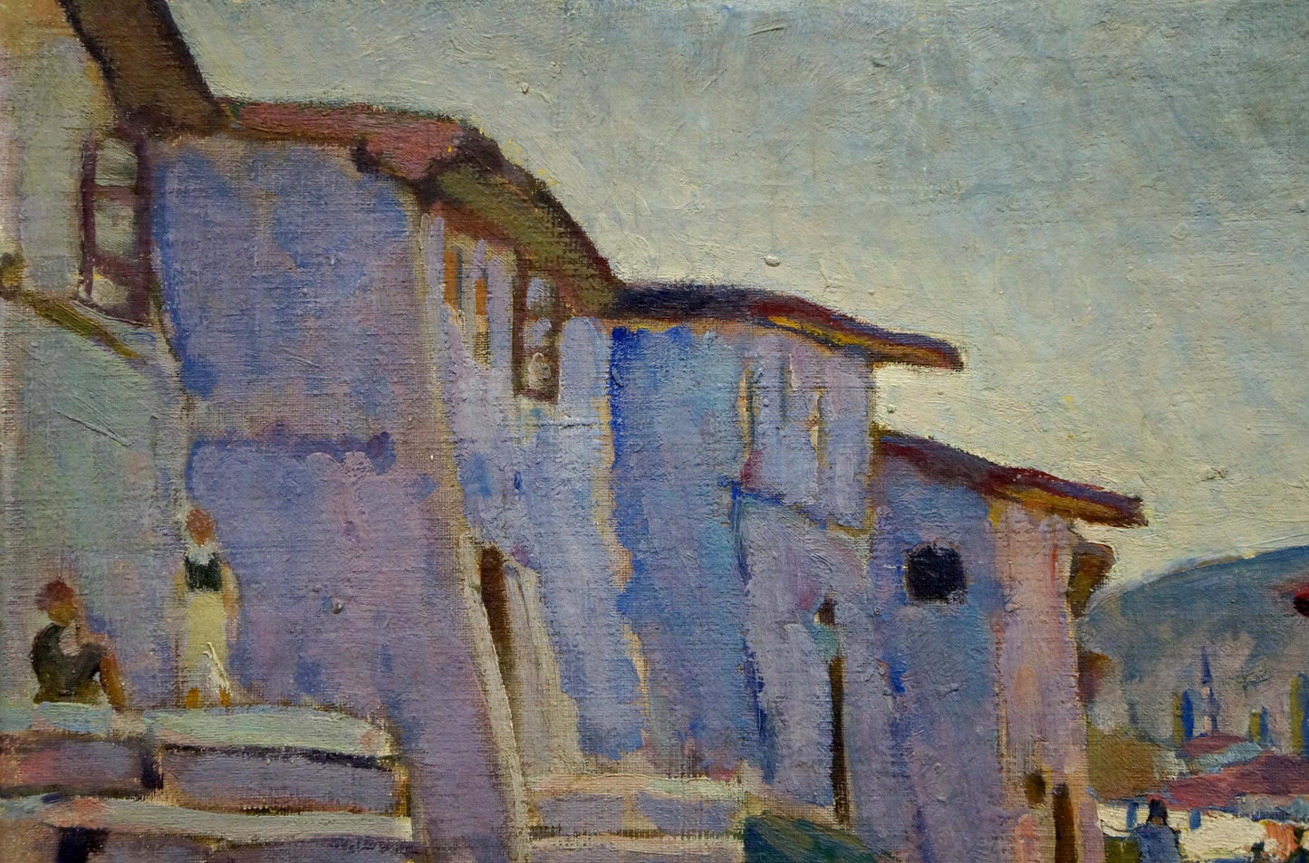 Oil painting The streets of the city