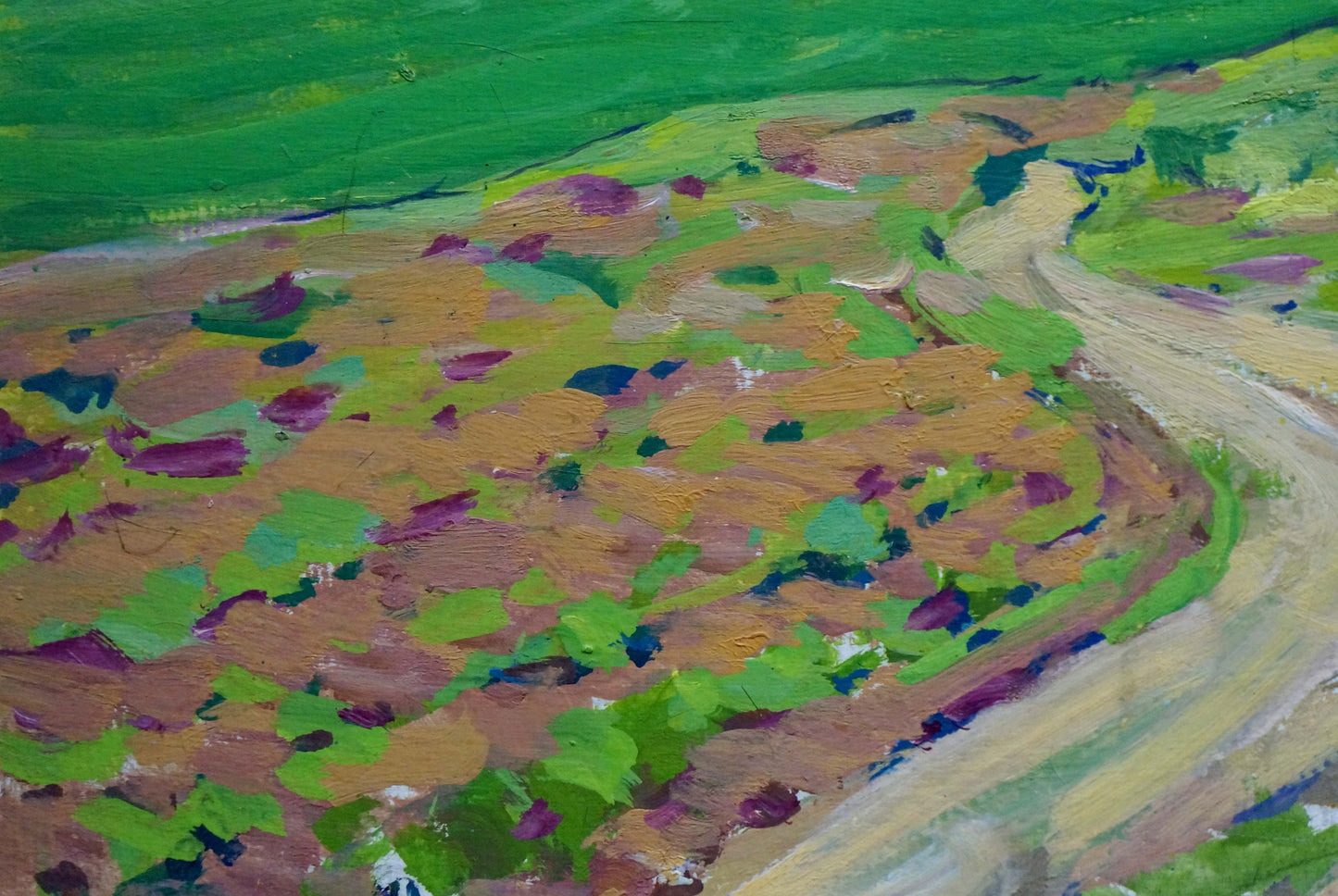 Oil painting Road to town Fomin Anatoly Nikiforovich