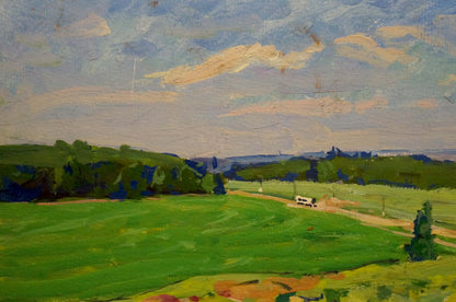 Oil painting Road to town Fomin Anatoly Nikiforovich