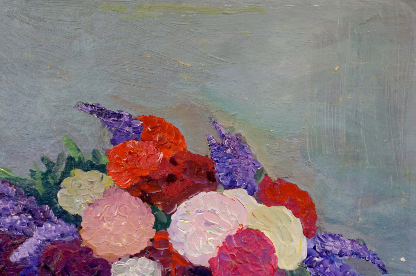 Oil painting Sweet still life and flowers Unknown artist
