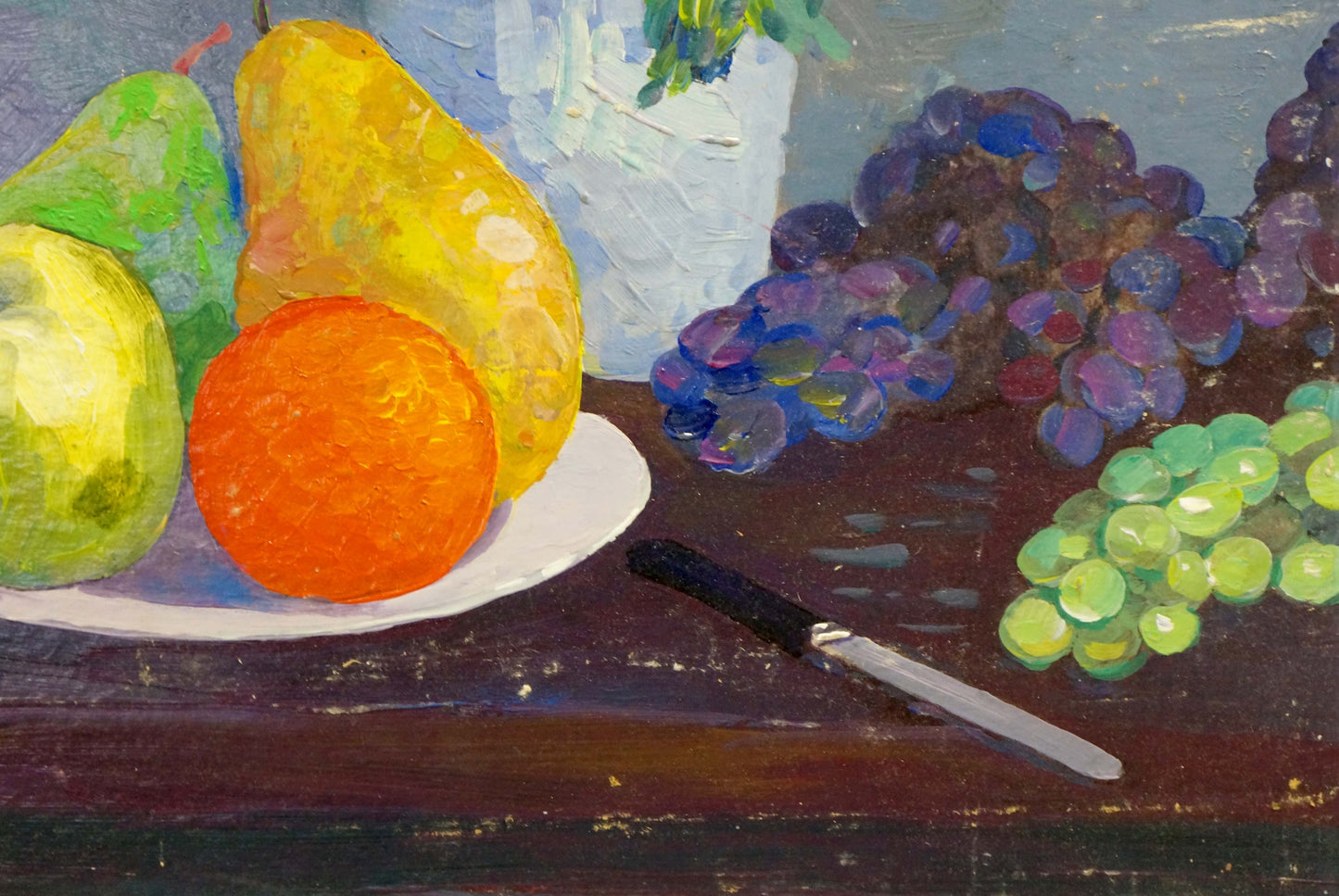 Oil painting Sweet still life and flowers Unknown artist