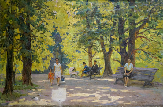 Oil painting A park Bednoshey Daniil Panteleyevich