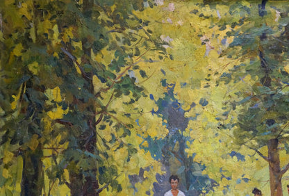 Oil painting A park Bednoshey Daniil Panteleyevich